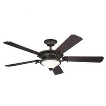 5 Blade Ceiling Fan with Light Kit in Traditional Style-16.75 inches Tall and 60 inches Wide-Olde Bronze/Gold Finish-Walnut Blade Color Bailey Street