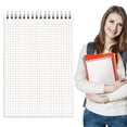 thumbnail image 2 of A4 Top Spiral Notebook, Thickened Horizontal Grid Book, Wirebound Writing Pad, 80 Sheets Top Bound Notebook, Graph Paper Notebook, No Bleed Smooth Paper for Office Meeting Note Taking Daily Journal, 2 of 5