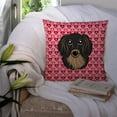 thumbnail image 3 of Carolines Treasures BB5283PW1414 Longhair Black and Tan Dachshund Fabric Decorative Pillow, 14Hx14W, multicolor, 3 of 4