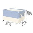 thumbnail image 3 of Unique Bargains Fabric Storage Bin Box with Handles Laundry Baskets Organizer for Closet, 3 of 8