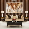 thumbnail image 2 of Michael Amini Malibu Crest Chenille Sofa - Honey/Dark Espresso, 2 of 16