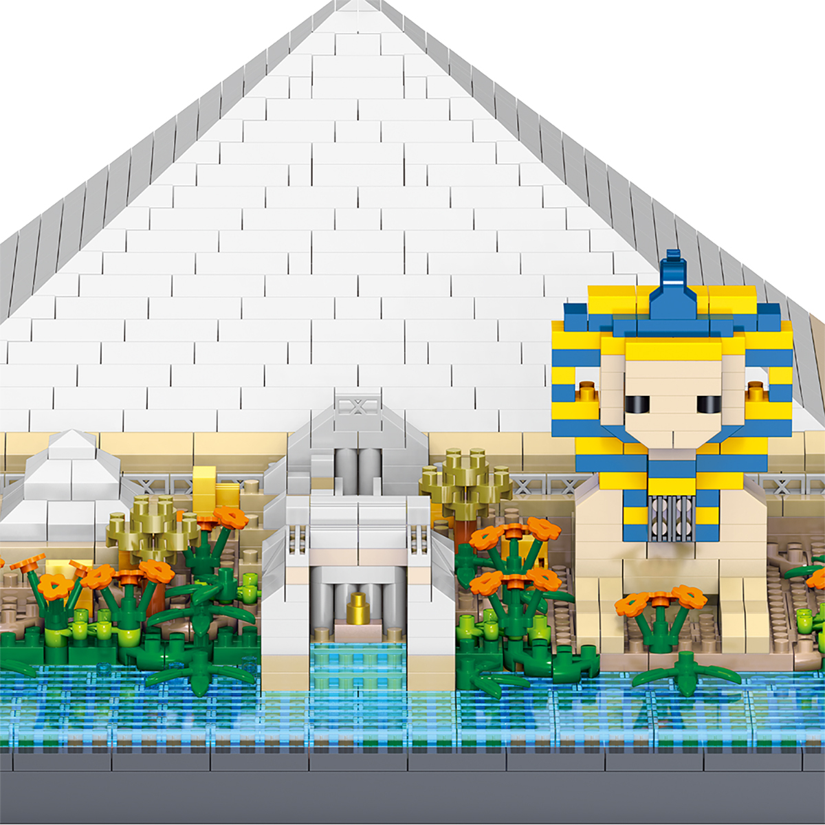 TzFioy Great Pyramid of Giza & Sphinx Micro Brick Building Set (2273 Pieces) – Landmark Model Educational Toy Gift for Kids and Adults