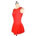 thumbnail image 4 of LIUHUO Custom Sleeveless Figure Skating Dress Girls Women Stretchy Red Spandex Diamond Decoration Passionate Style, 4 of 9