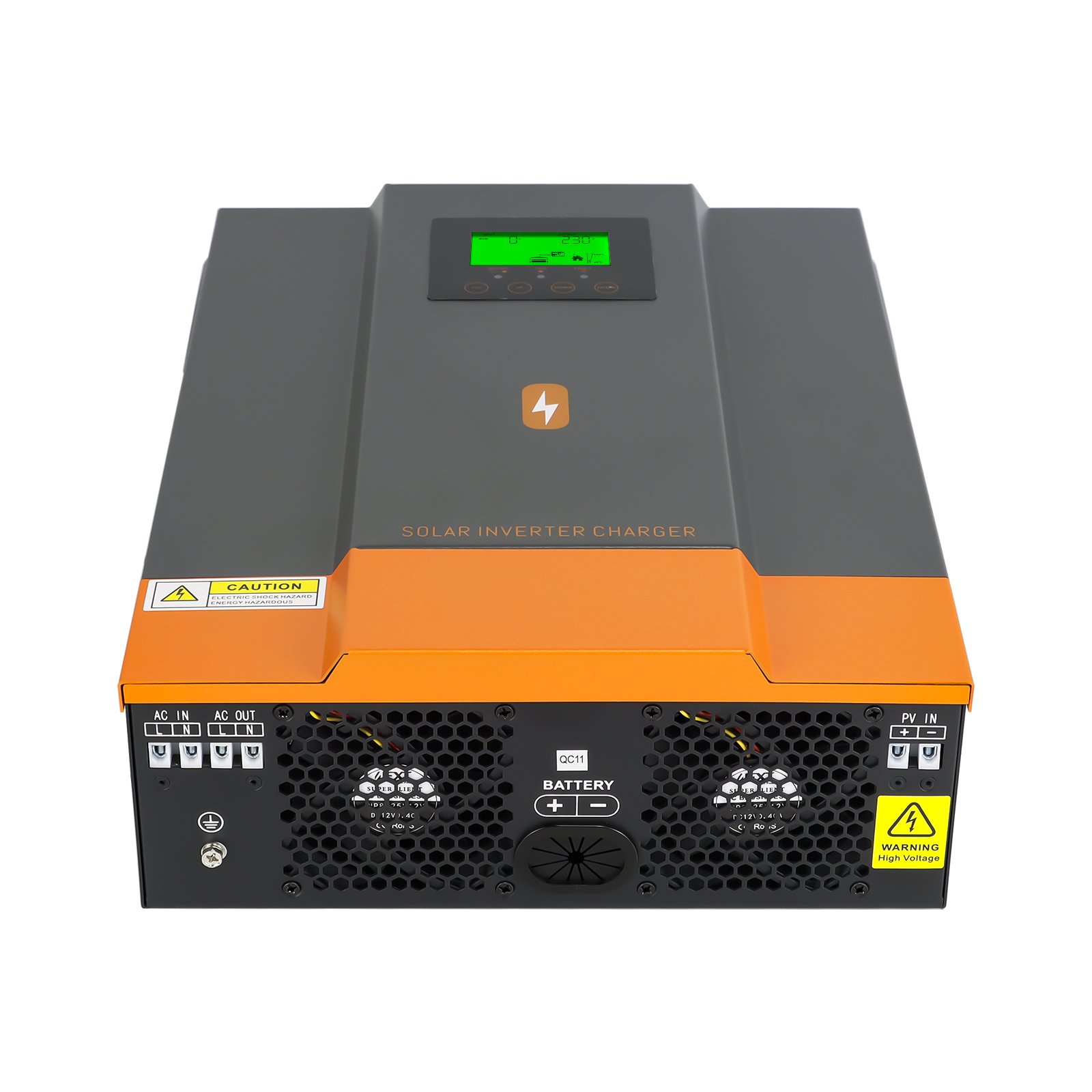 PowMr MPPT 80A Solar Charger 3000W Inverter DC 24V Wide Voltage LCD Display Hybrid Solar Inverter 220V AC Solar Panel PV 450Vdc
