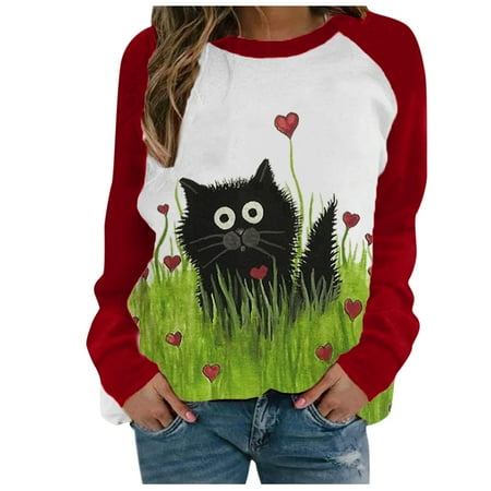 

HSMQHJWE Petite Clothes Women Print Sleeve Casual Long Blouse Neck T-Shirt Top Women S O Women S Blouse Scrub Tees For Women Long Sleeve