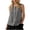 Gray, variant on VEKDONE Sleeveless Button Down Shirts for Women Summer Cotton Crewneck Tank Tops Solid Color Loose Fit Breathable Tanks Casual Blouses Blue XL
