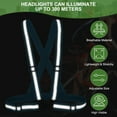 thumbnail image 4 of Chaleco de Seguridad Reflectante Uxcell, Chalecos Hi-Vis, Tiras de Alta Visibilidad Ajustables para Trotar al Aire Libre Azul Cielo, 4 of 7