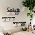 thumbnail image 6 of Coffee Mug Wall Rack, Coffee Cup Holder Wall Mounted with 12 Heavy Duty Hooks and Metal Coffee Sign, Rustproof Tea Cup Hanger Display D r for Coffee Bar, Kitchen, Office, 6 of 6