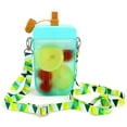 thumbnail image 1 of Cute Kids Water Bottles With Straws, Creative Ice Cream Popsicle Leakproof Plastic Drink, 1 of 5