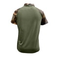 thumbnail image 4 of Havenx 250th Anniversary American Flag Print Polo Shirt for Men Short Sleeve Camo Shirt Button Lapel Golf Polos T-Shirts Patriotic Independence Day 4th Of July Causal Clothes,Camouflage Green 2XL, 4 of 4