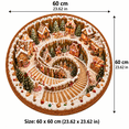 thumbnail image 3 of Christmas Area Rug, 23.6" Round Christmas Rug For Living Room, Traditional Holiday Decorative Mat, 3 of 4