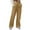 Khaki, variant on Riecok Cargo Pants for Women Elastic Waist Pants Solid Straight Leg Pants Casual Loose Trousers with Pockets