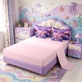 thumbnail image 3 of Manfei 3D Print Axolotl 7-Piece Twin Bedding,Colorful Salamander Bedding Comforter Set,Pink Reversible, 3 of 7