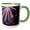 Green/White, variant on 3drose, Ferris Wheel Carnival Amusement Park Night Lights, 11oz Magic Transforming Mug