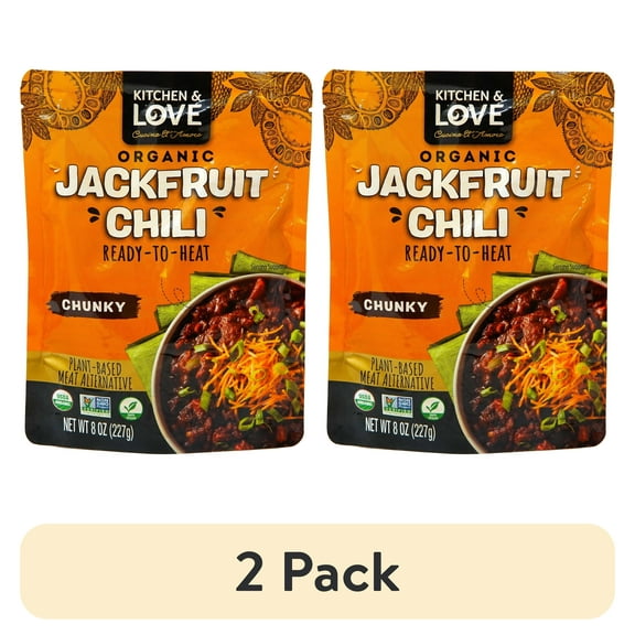(2 pack) Kitchen & Love RTH Organic Jackfruit - Chunky Chili 8oz