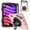 Pink, variant on Case for iPad Mini 7 (A17 Pro) 2024 / iPad Mini 6 8.3 inch 2021 Protective Cover with 360° Rotating Stand, Hand/Shoulder Strap, Pencil Holder