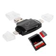 thumbnail image 3 of Multi Function Four In One Memory Card Camera OTG Card Reader for IOS Mobile Phone Black, 3 of 4