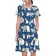 thumbnail image 1 of Easygdp cute winter bear para Vestido Transpirable de Mujer, Vestido Suelto de Manga Corta con Pliegues y Bolsillos para el Verano, 1 of 6