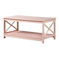 thumbnail image 1 of Pemberly Row Table Basse Moderne avec Tablette, Fini Bois Rose, 1 of 6