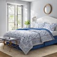 thumbnail image 2 of Laura Ashley Charlotte Comforter Set, Twin, Blue, 2 of 5