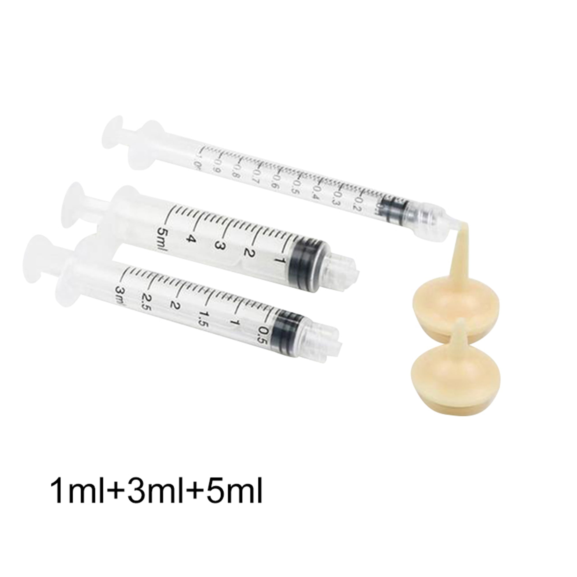 hirigin Pet Feeding Syringes with Nipples, Different Capacity Silicone