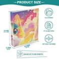 thumbnail image 4 of Rainbow Cat Clouds 3 Ring Binders 1.5 inch Hardcover File Folders with Interior Pockets A4 Size Organizer for School Office Hospital, 4 of 7