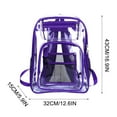 thumbnail image 3 of Bwomeauty Travel Backpack, Heavy Duty Clear Backpack With Large Laptop Compartment, Plastic Bookbags For School, Stadium,Security, Sporting, Womens Gifts, 13x6x17inch, 3 of 4