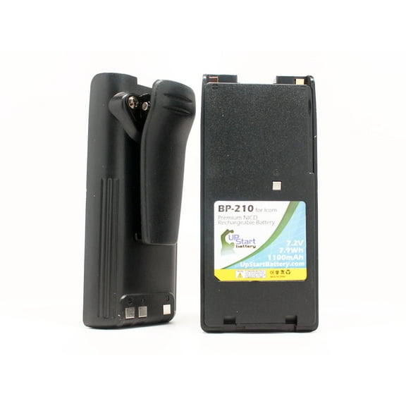 2x Pack - BP-210N Battery for Icom IC-V8, IC-V82, IC-A6, IC-A24, IC-T3H, IC-A6E, IC-F3GS, IC-F21 Two-Way Radio (1100mAh 7.2V NI-CD)