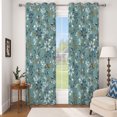 thumbnail image 5 of RisChhery Green Floral Blackout Curtains,Privacy Protection Grommet Window Drapes for Apartment,52x84,2 Panels, 5 of 7