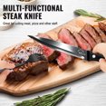 thumbnail image 6 of MYVIT Steak Knives Set of 6 Serrated Meat Cutting Dinner Knife Dishwasher Safe Stainless Steel Kitchen Knife Cooking Tool, 6 of 9