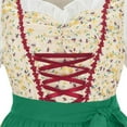 thumbnail image 4 of TFEOQRY Women's Dirndl Dress' Accessory Tie Apron Oktoberfest Carnival Party Outfit Green, 4 of 9