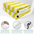 thumbnail image 4 of Queen Quilt Set 90''x96'', Yellow Striped Lightweight Bedspread Coverlet Set with 2 Pillow Shams, Modern Farmhouse Yellow White Stripes Breathable All Season Quilt Bedding for Bedroom/Guest Room, 4 of 9