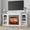 70in, White(Red Brick Fireplace), variant on LGHM 80" TV Stand with 30" Electric Fireplace, Fireplace with Mantel, Farmhouse Entertainment Center for TVs up to 90", Black