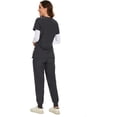 thumbnail image 3 of Ensemble de Blouses Médicales pour Femmes - Haut à Col en V Extensible & Pantalon Jogger avec 8 Poches, 3 of 6