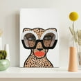 thumbnail image 3 of WFSposter Kate and Laurel Sylvie Cheetah Canvas Wall Art,Kendra Dandy of Bouffants and Broken Hearts, 18x24 Black, Modern Animal Art Decor for Wall, 3 of 7
