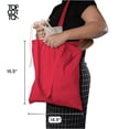 thumbnail image 2 of Top Cotton Pack of 12 – 100% Cotton Reusable Tote Bags – Bulk Grocery, Shopping, DIY, Beach & Gift Use (Red), 2 of 6