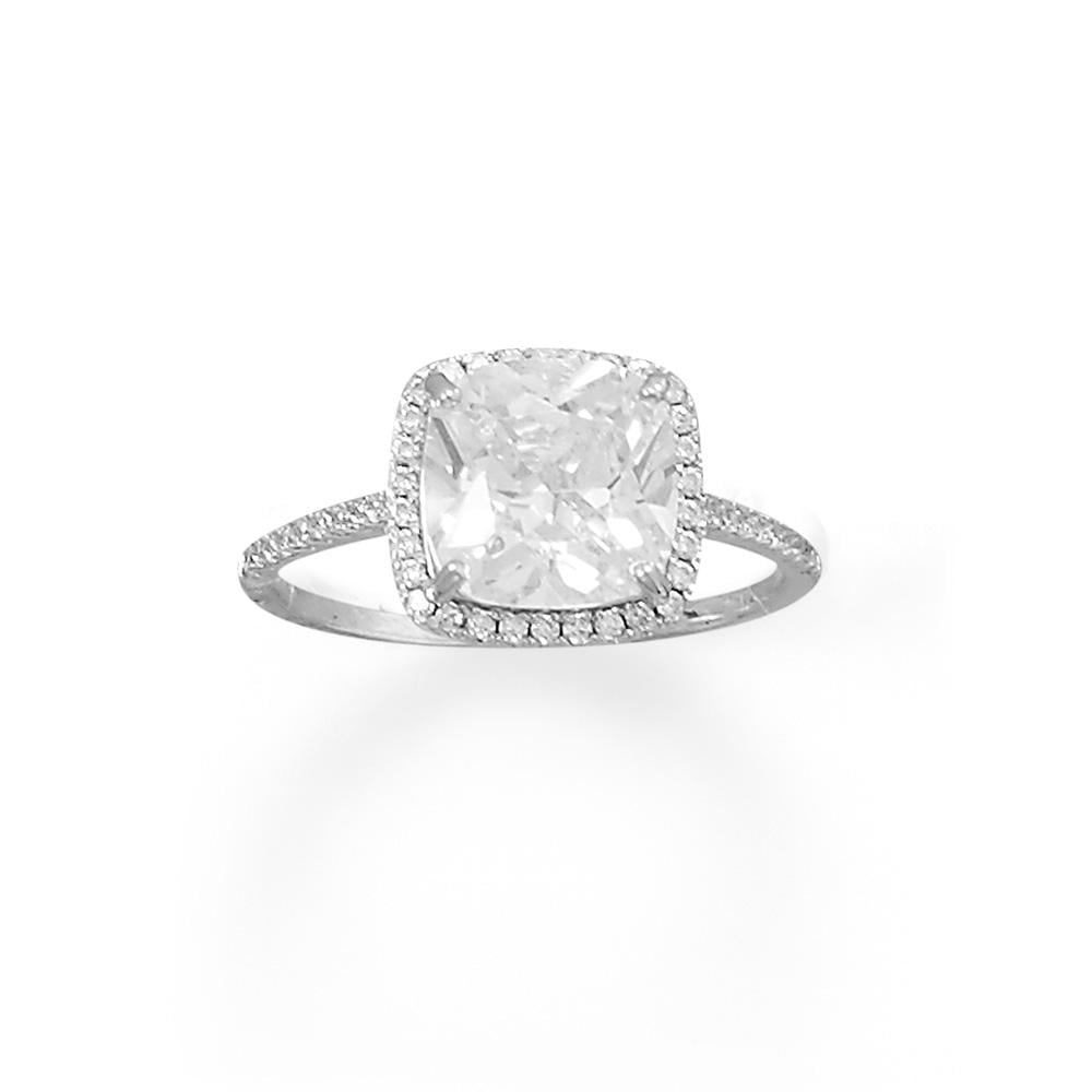Details about / CZ Engagement Ring Cubic Zirconia 925 Sterling Silver Promise Ring