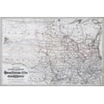 thumbnail image 1 of 24"x36" Gallery Poster, Map of Chicago Milwaukee St. Paul Railroad 1881, 1 of 1