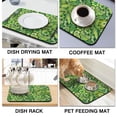 thumbnail image 4 of Washable Rubber Boho Style Vintage Floral Dish Drying Mats for Kitchen Counter Home Large Coffee Bar Pad Accessories and Decor for Utensils Stemware 18''x24'', 4 of 7