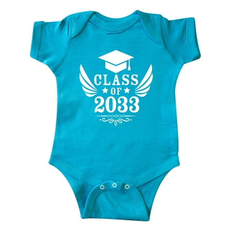 

Inktastic Class of 2033 with Graduation Cap and Wings Gift Baby Boy or Baby Girl Bodysuit