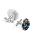 thumbnail image 3 of Zebra Elegant Stainless Steel Cufflinks for Formal Attire - for Weddings and Business Meetings, 3 of 6