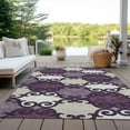 thumbnail image 6 of Addison Rugs Chantille Indoor/Outdoor Transitional Scrolls Eggplant Washable Rectangle Rug, 9' x 12', 6 of 6
