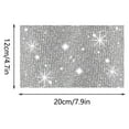 thumbnail image 3 of Fnochy Bling Bling Rhinestone Sheet Rhinestones Sticker DIY Car Decoration Sticker Self Adhesive Glitter Rhinestones Crystal Gem Stickers for Car Decoration, 7.9 x 4.7 Inch (Silver White), 3 of 3