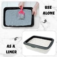 thumbnail image 4 of 30 Pack Disposable Cat Litter Boxes, Plastic Leakproof Litter Trays for Cats, Disposable Travel or Temporary Litters Pan for Kittens and Small Pets, 16.7 x 10.5 x 3.4 Inch(Black), 4 of 7