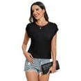 thumbnail image 2 of Women's Solid Knitted Sleeveless Vest Round Neck Thin Tank Tops, 2 of 5