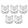 thumbnail image 1 of HOT!Maojin Máscara de gato de pulpa de embrión blanco, semi disfraz de fiesta de anime de juego de rol blanco, máscara de bricolaje, 1 of 2