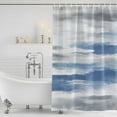 thumbnail image 4 of Blue Gray White Waterproof Fabric Shower Curtain,Modern Abstract Mottled Aesthetic Waterproof Fabric Shower Curtain for Bathroom Curtains Bathtubs Hotel Shower Curtains with 12 Hooks Extra Long 72x96, 4 of 8