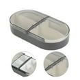 thumbnail image 3 of Unique Bargains 1 Pc 4 Grids Push-Pull Pill Case Detachable for Travel Gray, 3 of 6