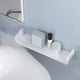thumbnail image 5 of Estantes de baño de plástico blanco para montaje en pared, estantes de pared flotantes con ventosa en forma de U, suministros de ducha (grandes), 5 of 5