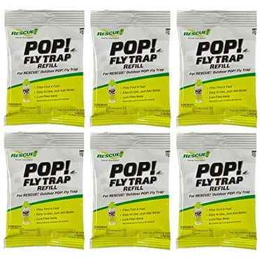 RESCUE! POP! Outdoor Fly Trap Bait Refill, 6 Count